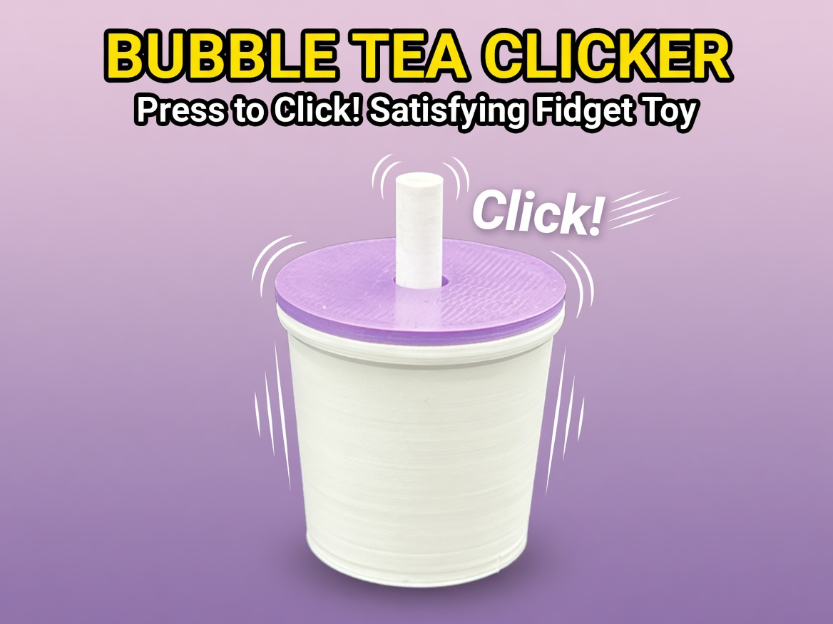 Boba tea clicker - Dwarf 3D Craft | Nexprint: Free 3D Model Downloads