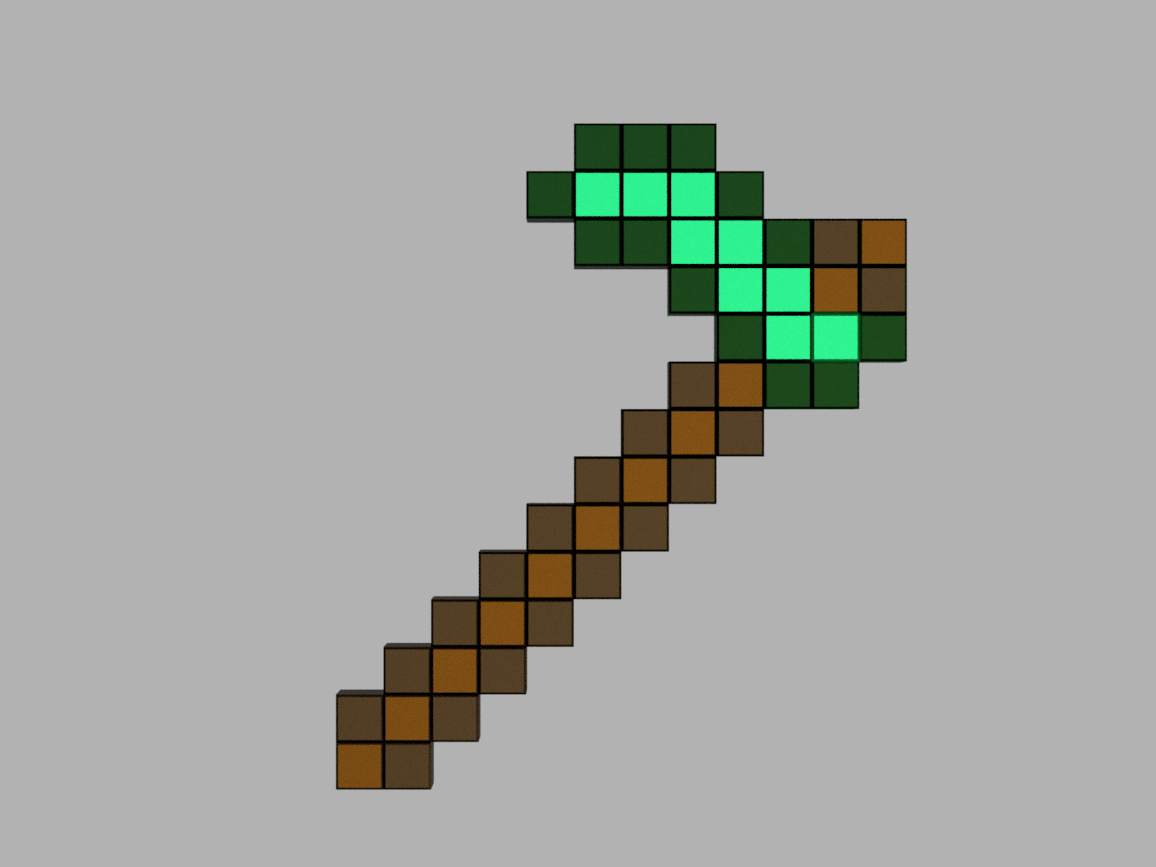 Minecraft - Hoe - phoenix3dmodels | Nexprint: Free 3D Model Downloads