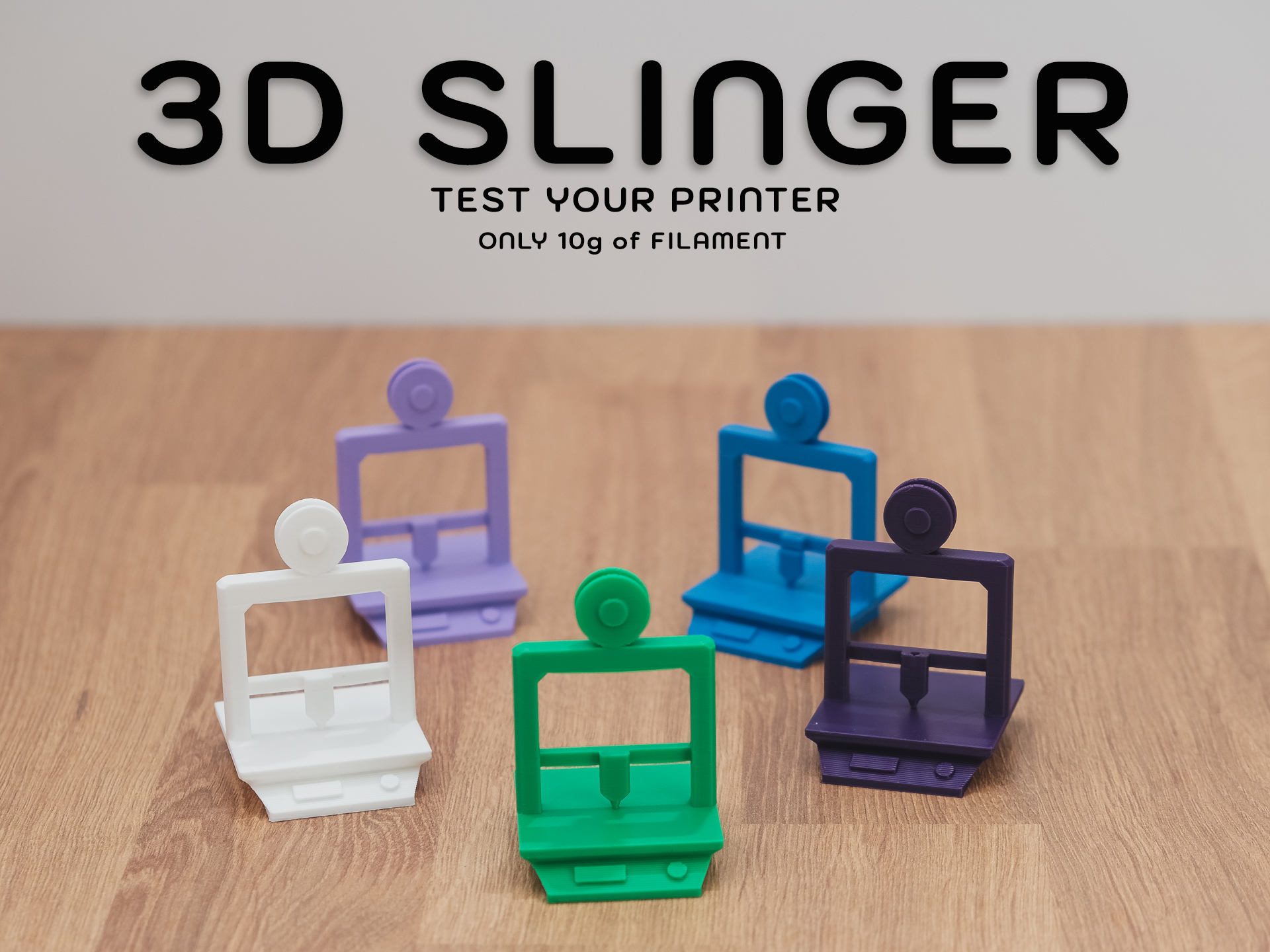 3D Slinger - Printer Test Model - KL Worx | Nexprint: Free 3D Model ...