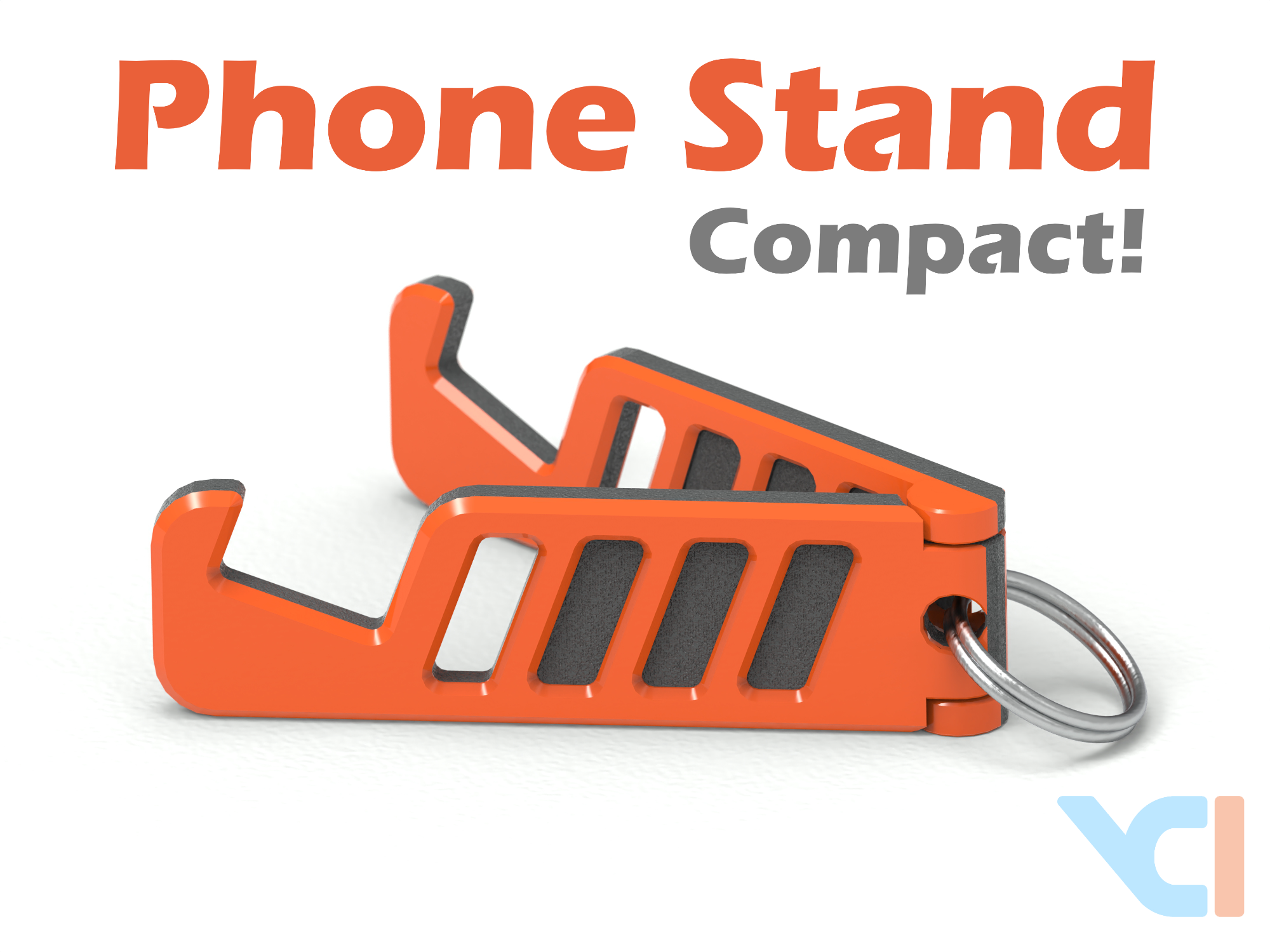 Compact Foldable Phone Stand - VC Design | Nexprint: Free 3D Model ...