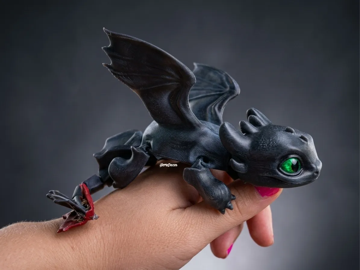 Articulated Toothless Dragon Flexi Print in Place - HomeDecor ...