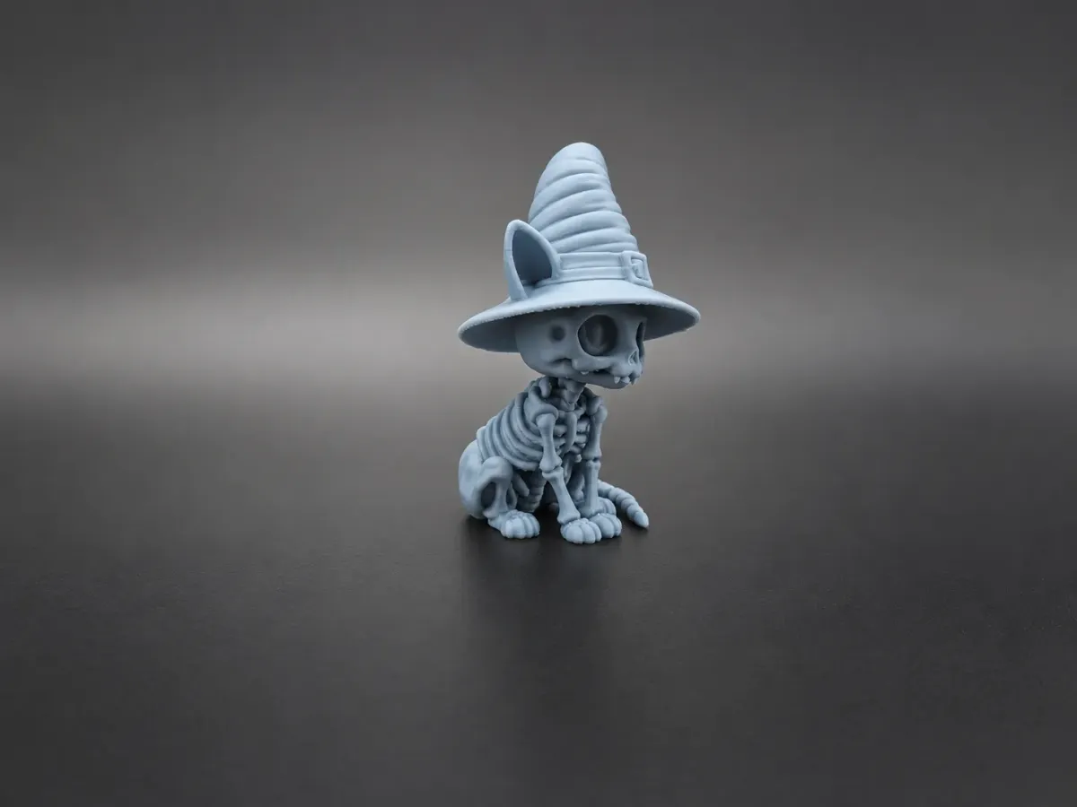 Little Skeleton Models Salem’s Little Familiar – Chibi Skeleton Witch Cat - drakeforge3d ...