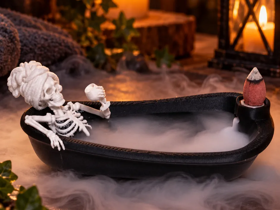 Little Skeleton Models Skeleton Bathtub – Backflow Incense Holder - Katona Gábor | Nexprint ...