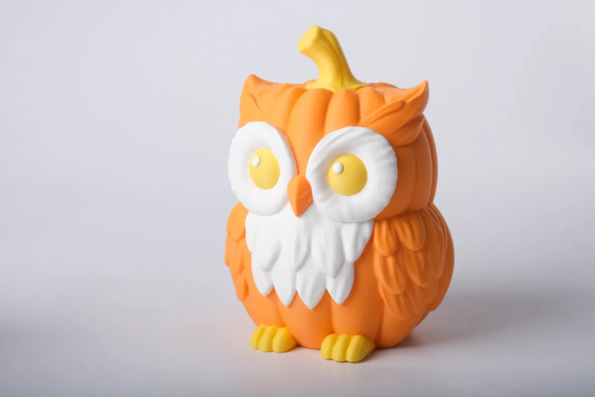 Cute Pumpkin Owl Figurine – Fall Decor - Sculturissimo3D | Nexprint ...
