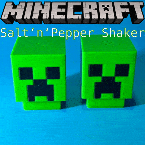 MINECRAFT CREEPER SALT and PEPPER SHAKER - cForms | Nexprint: Free 3D ...