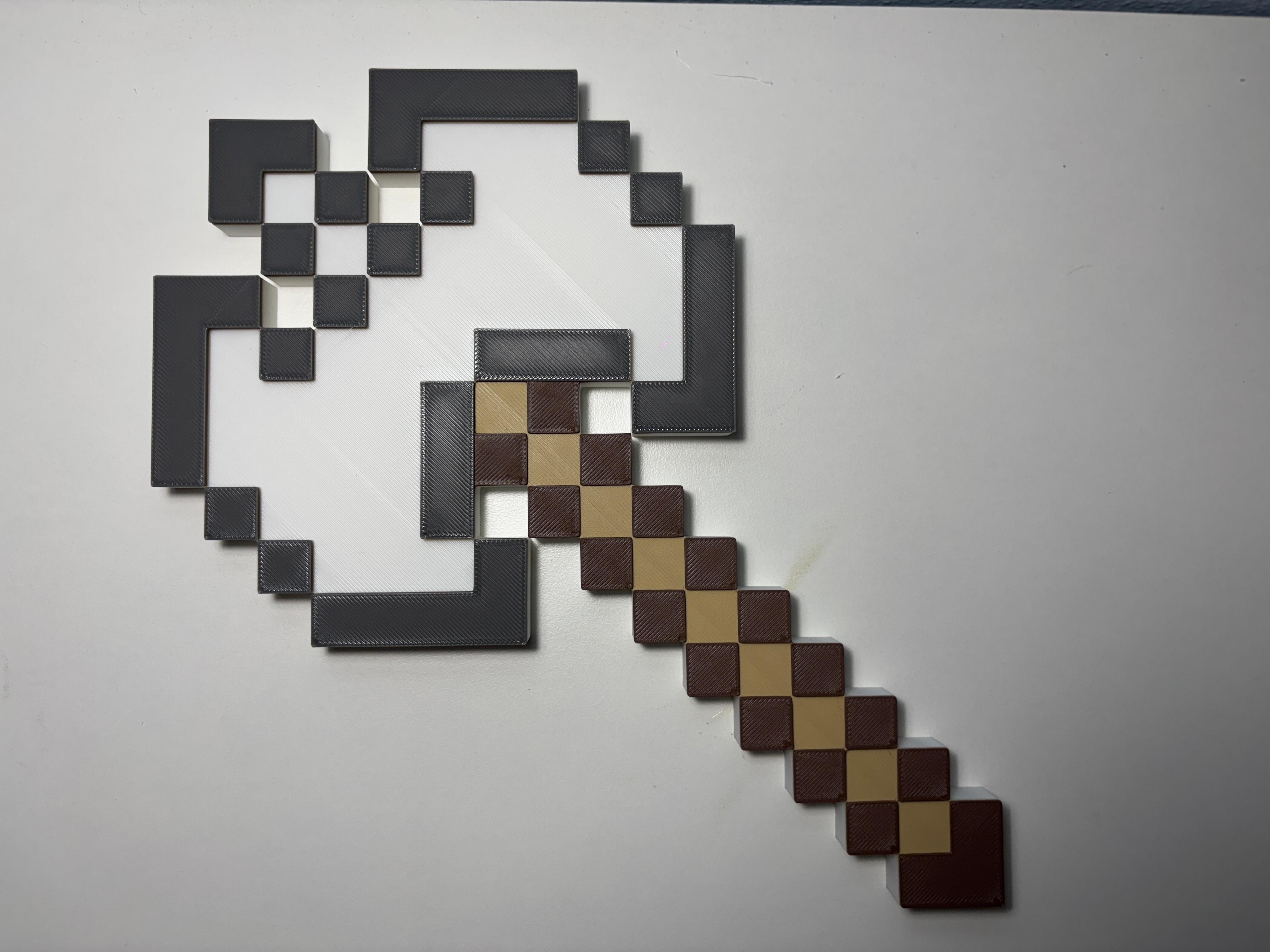 Minecraft Battle Axe - NextPrint 3D Model | 3Drop