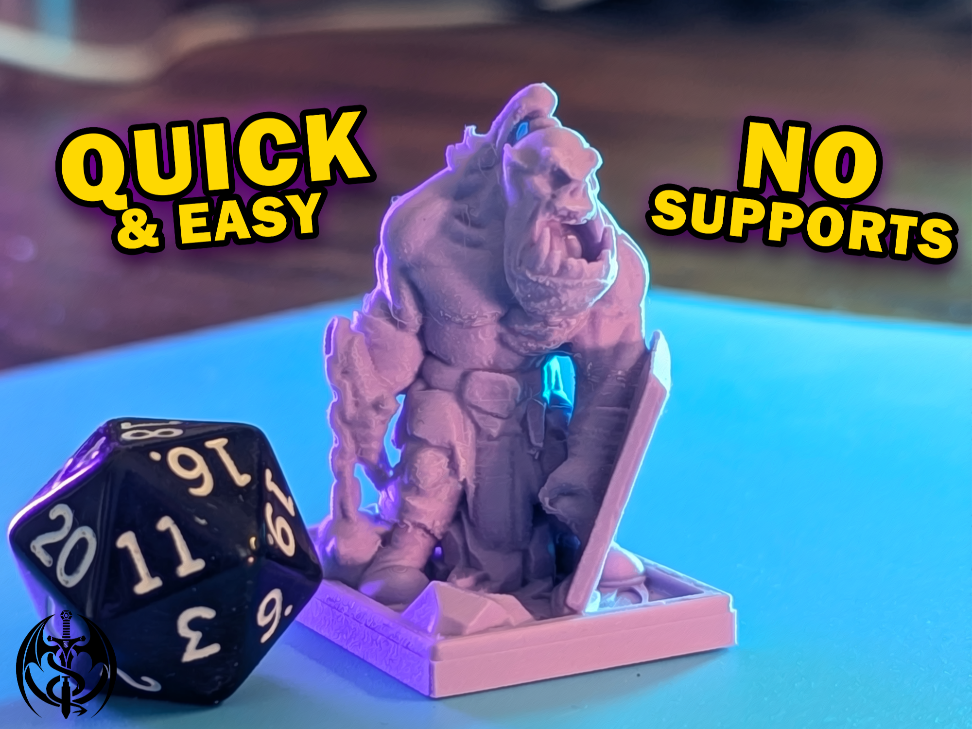 Support Less Fdm Model Supportless Orc Soldier - FDM optimized. - Nozzleborn Foundry ...