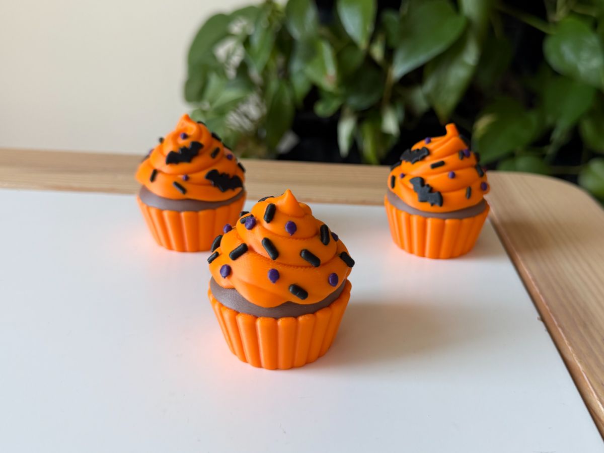 Modelling Icing Halloween Pumpkin Cupcake - Real_Prints | Nexprint: Free 3D Model Downloads