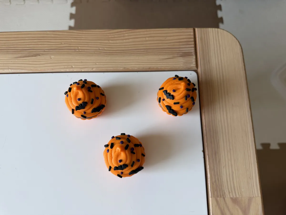 Modelling Icing Halloween Pumpkin Cupcake - Real_Prints | Nexprint: Free 3D Model Downloads