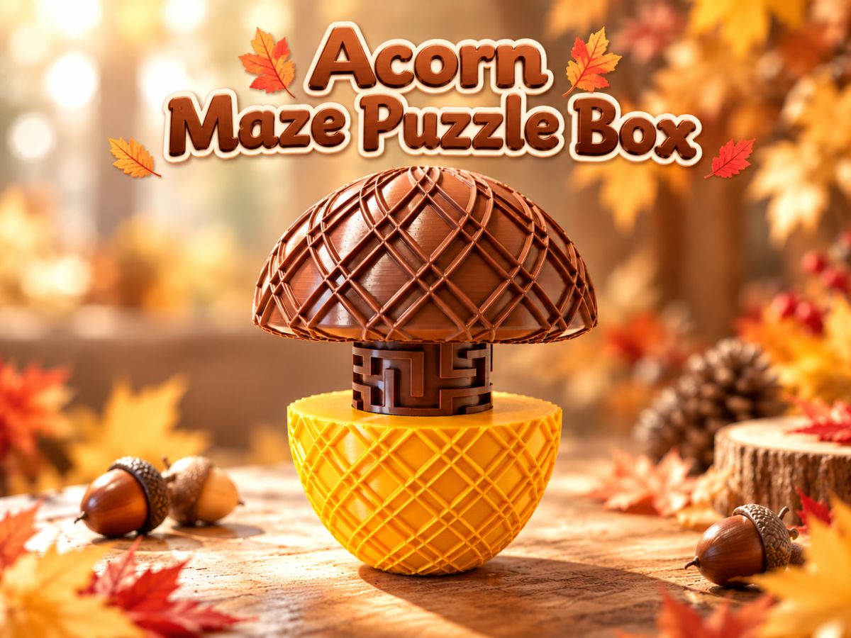 Acorn Maze Puzzle Box - ShiningStar | Nexprint: Free 3D Model Downloads