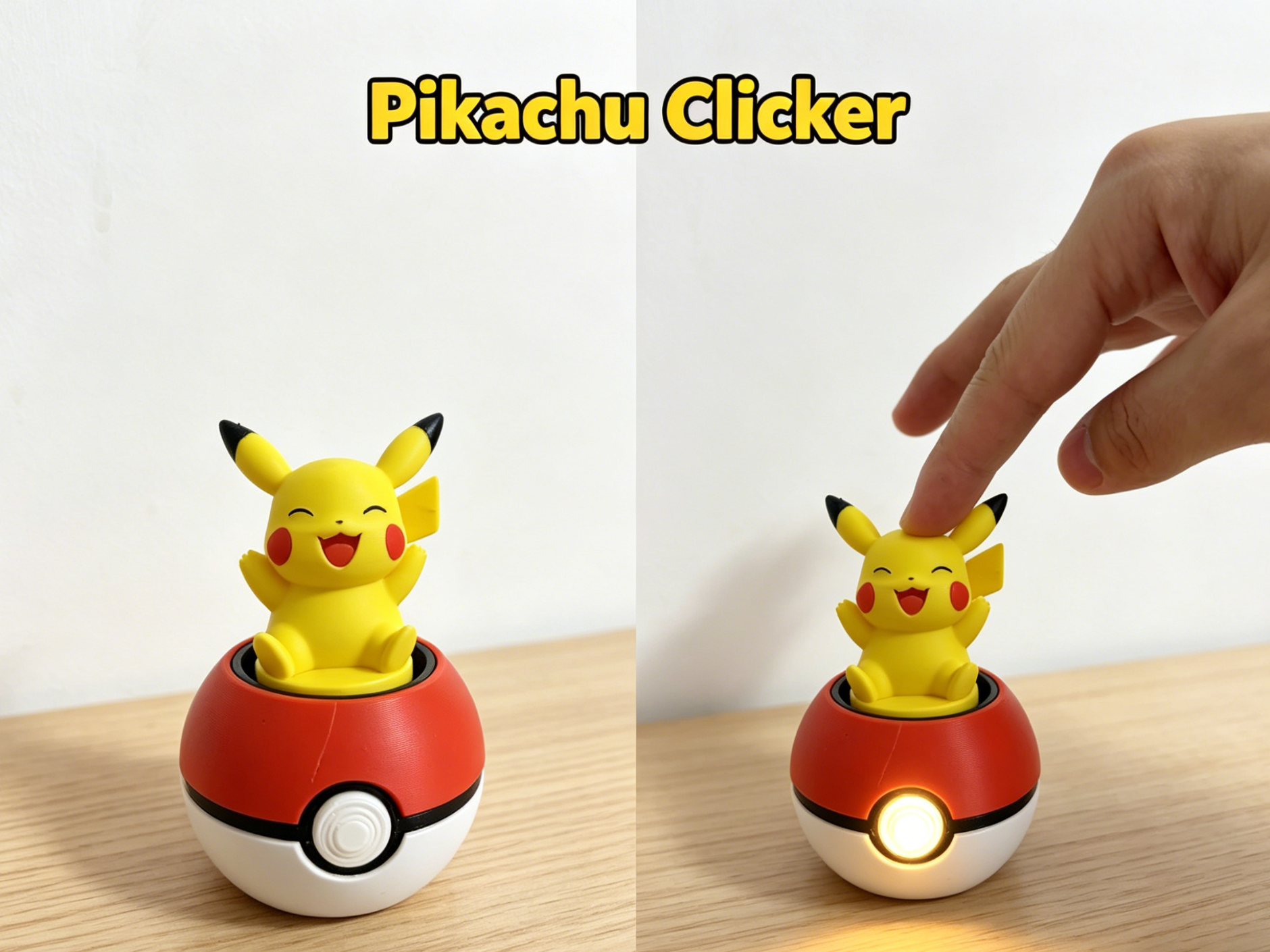 Pikachu Pokémon Ball Clicker - Pop cg | Nexprint: Free 3D Model Downloads