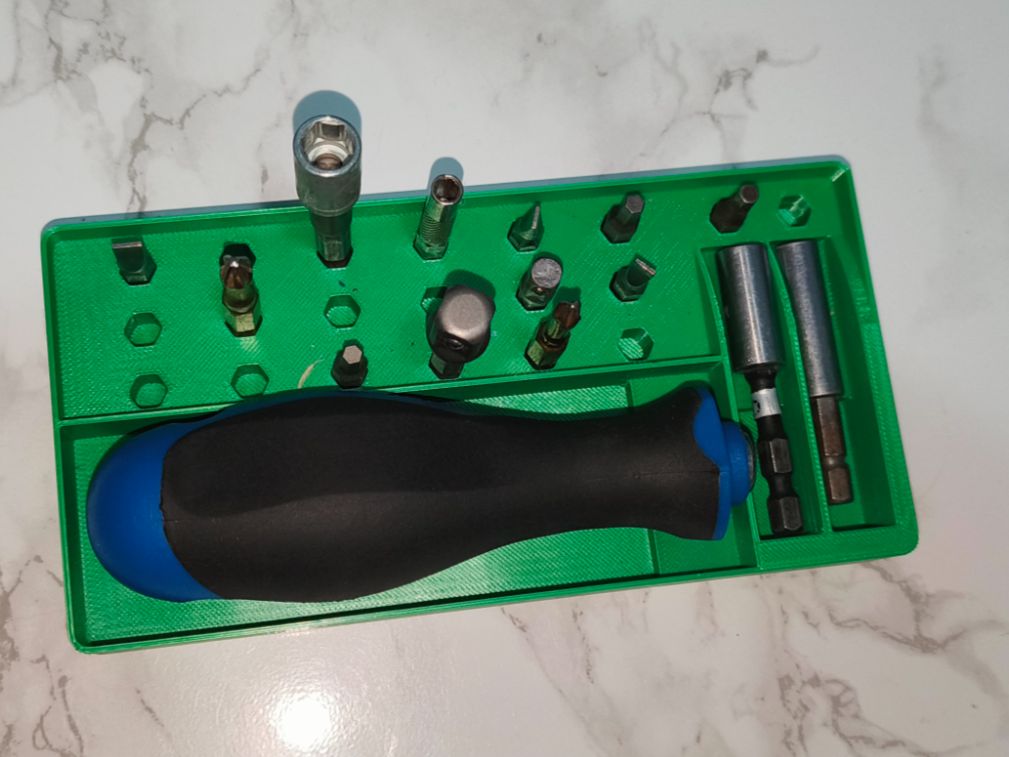 Tool Screwdriver Rack Gridfinity Screwdriver Bit Organizer – 2x4x6 Bin - 3dPrintBook ...