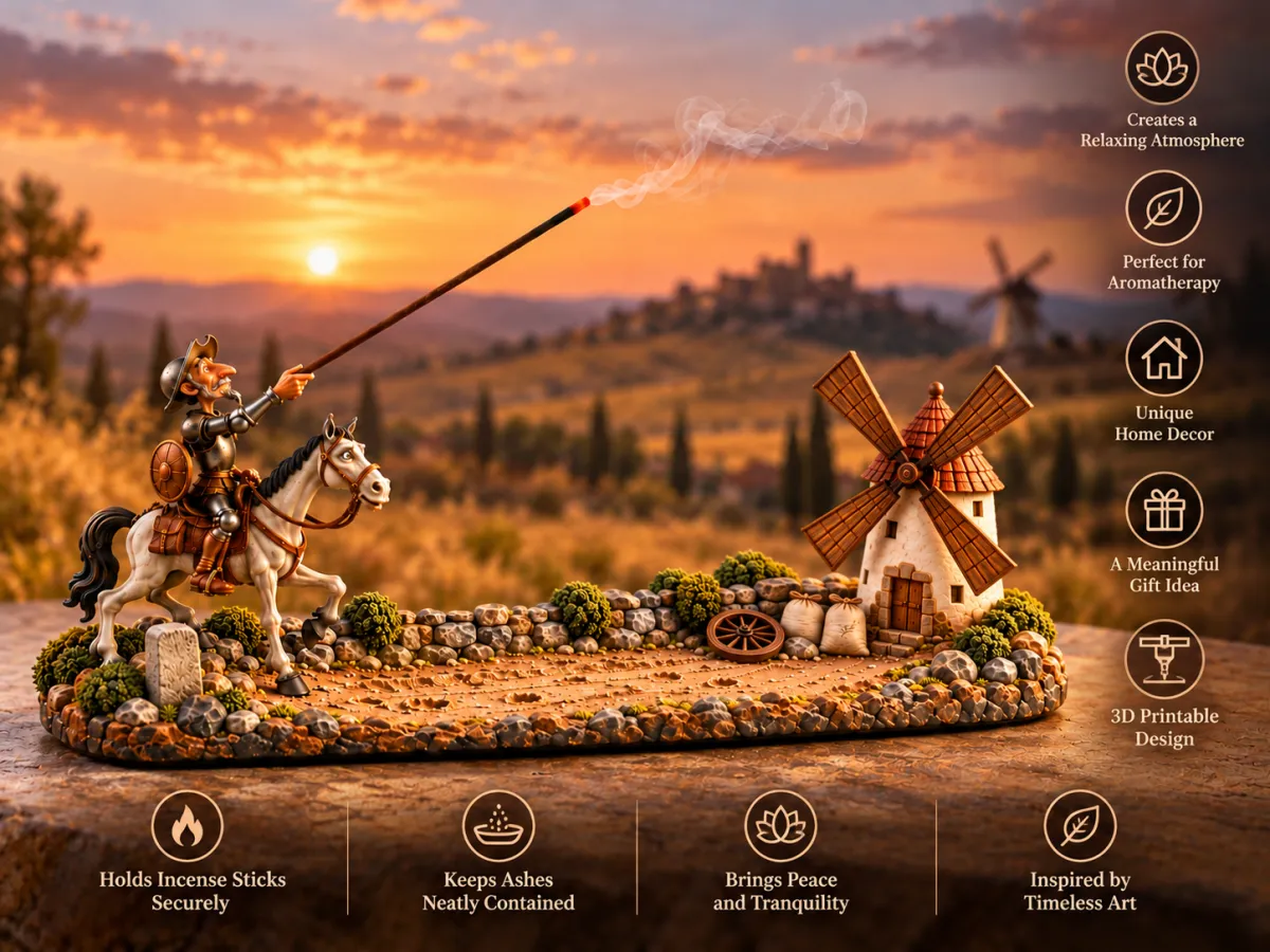 Don Quixote vs Windmill – Incense Stick Holder - My Cool Design ...