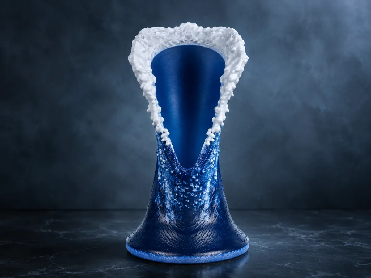 Blue Foamy Sculptural Vase - My Cool Design | Nexprint: Free 3D Model ...