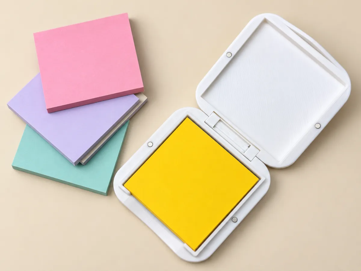 Note Cover Making Reminder Note Pad Storage Box | 76 × 76 mm · Magnetic Flip Cover ...