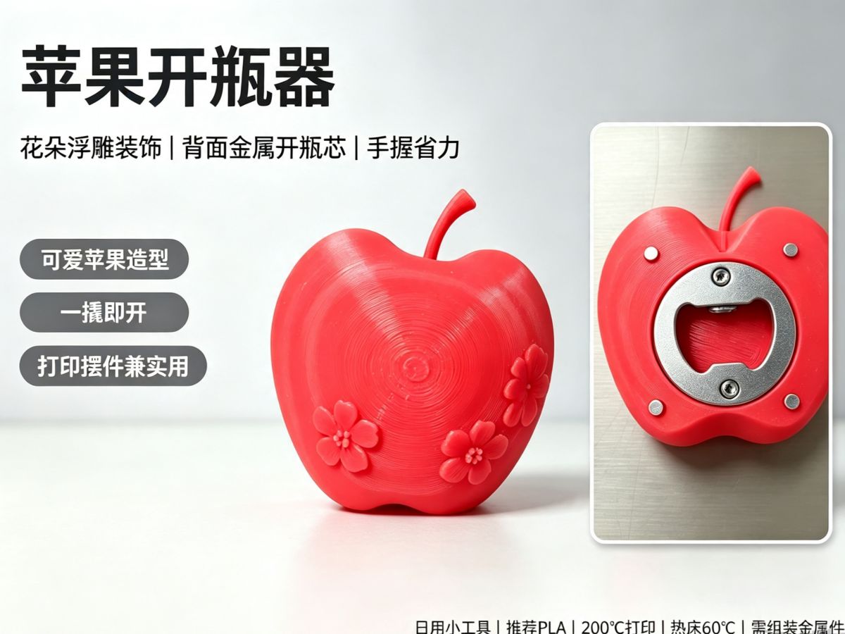 Apple bottle opener - 全村的希望 | Nexprint: Free 3D Model Downloads