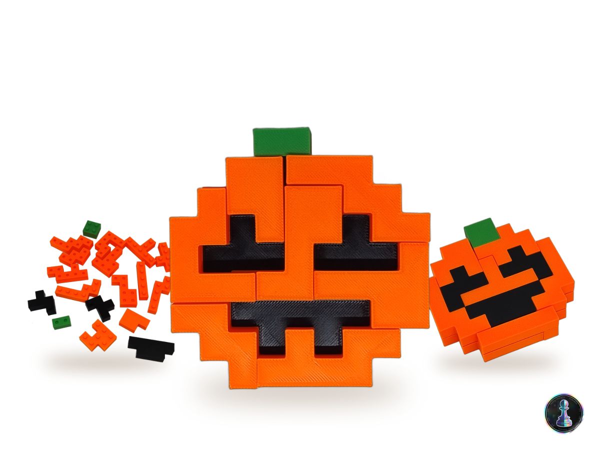 Cutest Pumpkin Puzzle - Halloween Voxel Jack-o'-Lantern, No Supports ...