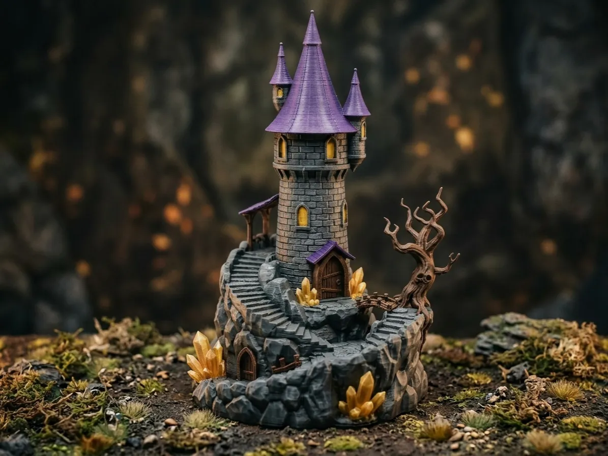 Enchanted Wizard's Tower Diorama - LynxLab | Nexprint: Free 3D Model ...