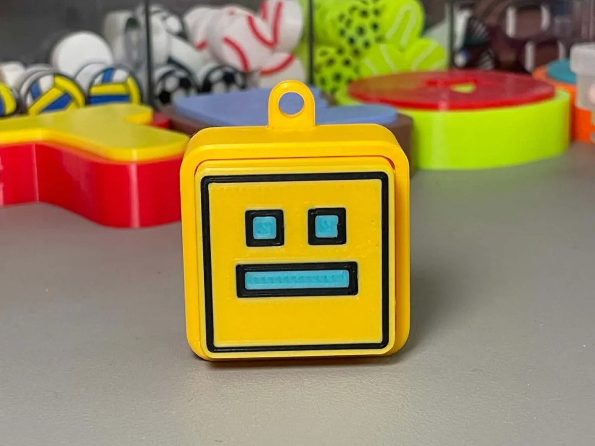Geometry Dash Robert Keychain - Bimbowski | Nexprint: Free 3D Model ...