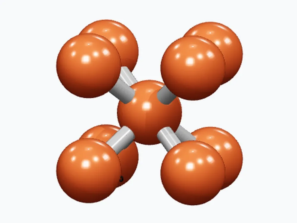 Customizable BCC Unit Cell (Iron) - Labeled 3D Molecule Model ...