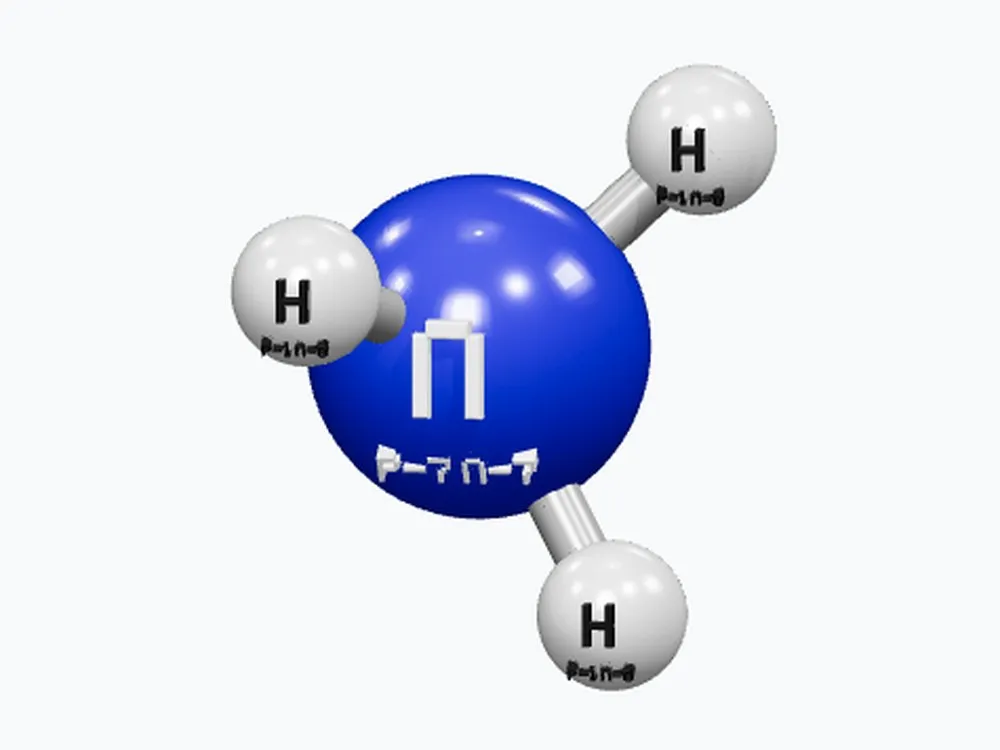 Customizable Ammonia (NH3) - Labeled 3D Molecule Model - TrueGeometry ...