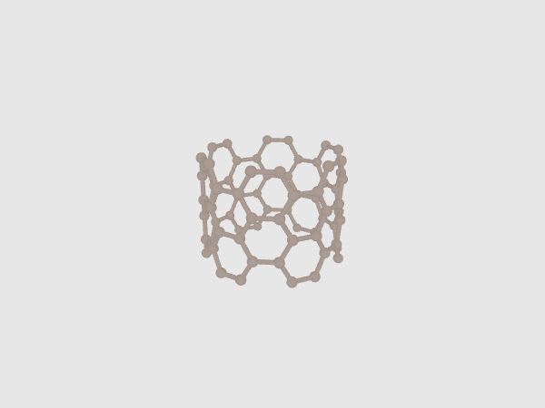 Customizable Carbon Nanotube (6,6 Armchair) - Labeled 3D Molecule Model ...