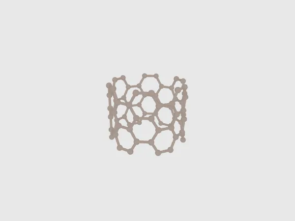 Customizable Carbon Nanotube (6,6 Armchair) - Labeled 3D Molecule Model ...