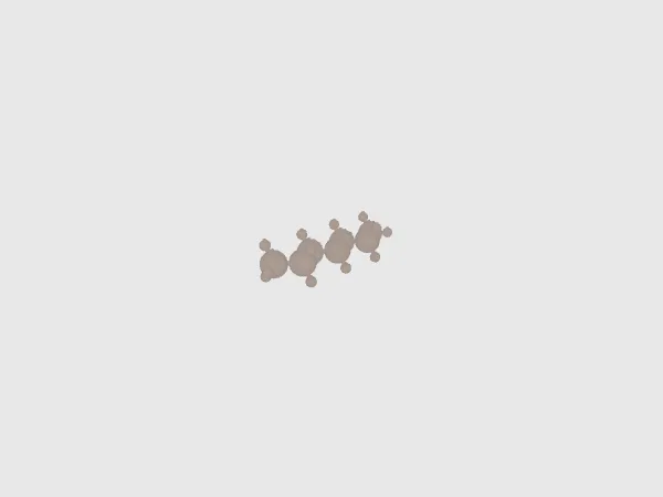 Customizable Heptane (C7H16) - Labeled 3D Molecule Model - TrueGeometry ...