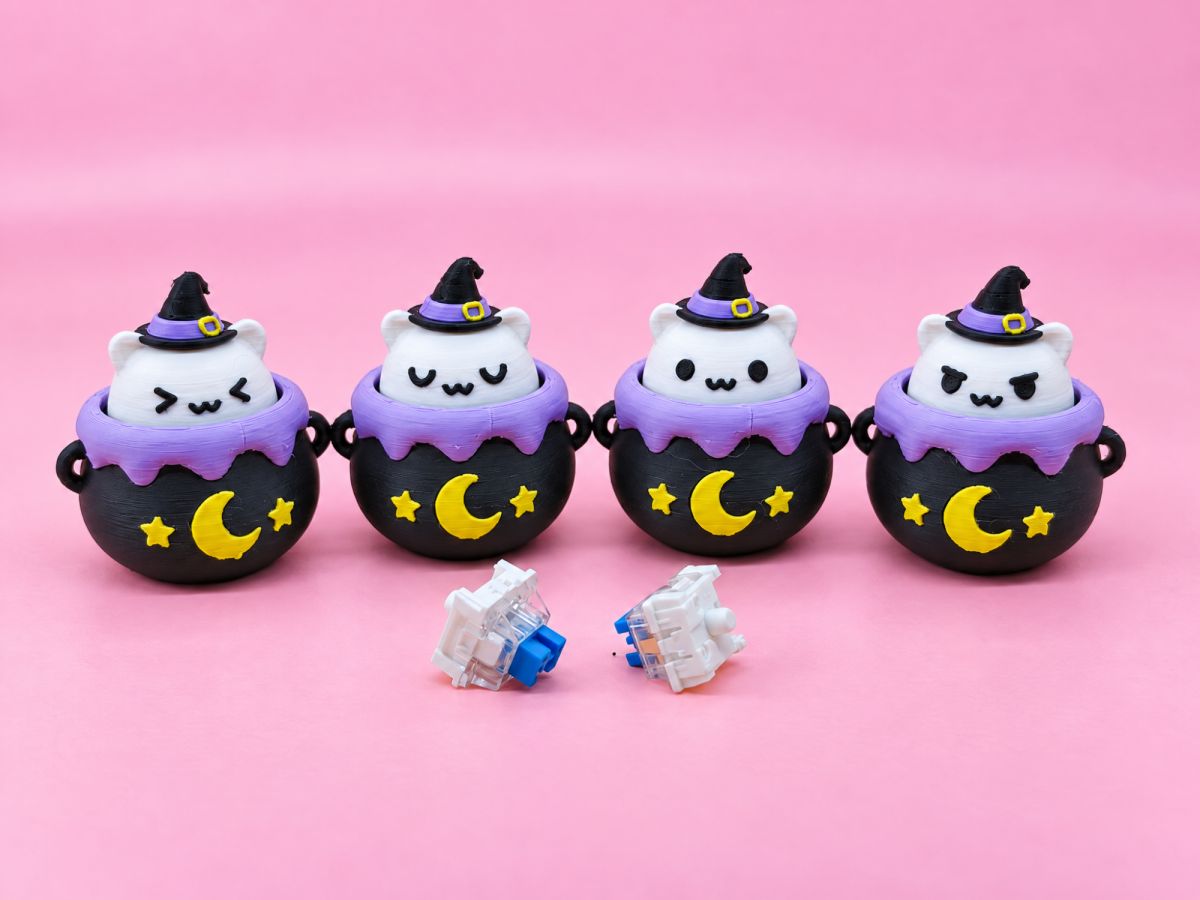 Mini Cauldron Cat Clicker - ClackBuds | Nexprint: Free 3D Model Downloads