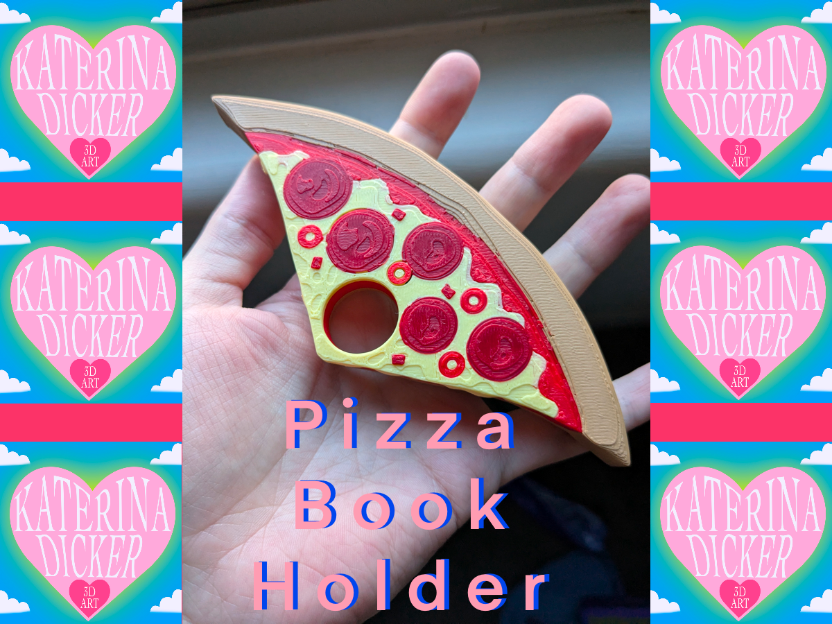 Dicker00 Accessory Pizza Book Holder Accessory - Katerina Dicker | Nexprint: Free 3D Model ...