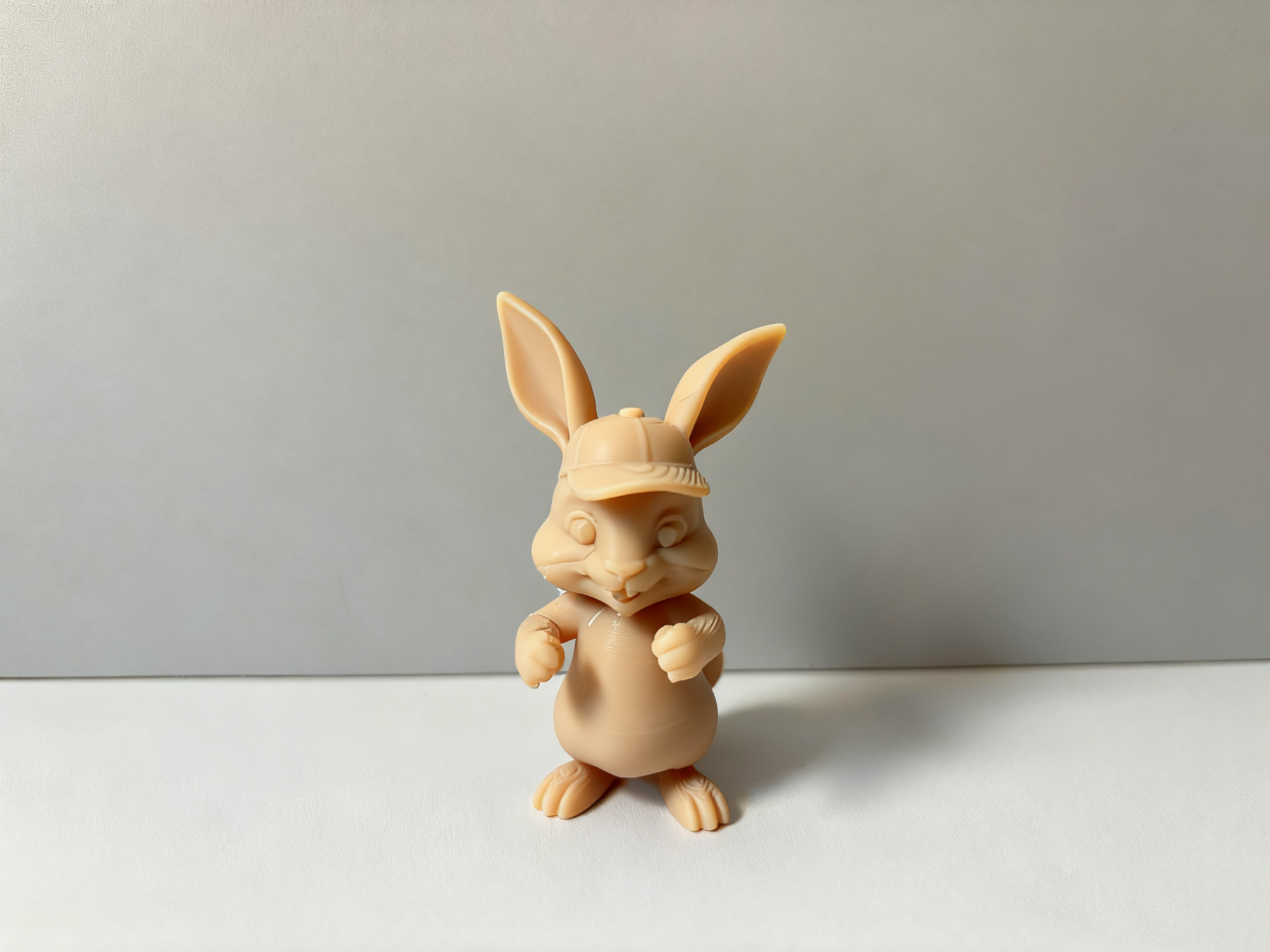 Stl Long Ear Rabbit Long-eared rabbit model wearing a baseball cap – adorable decorative ...