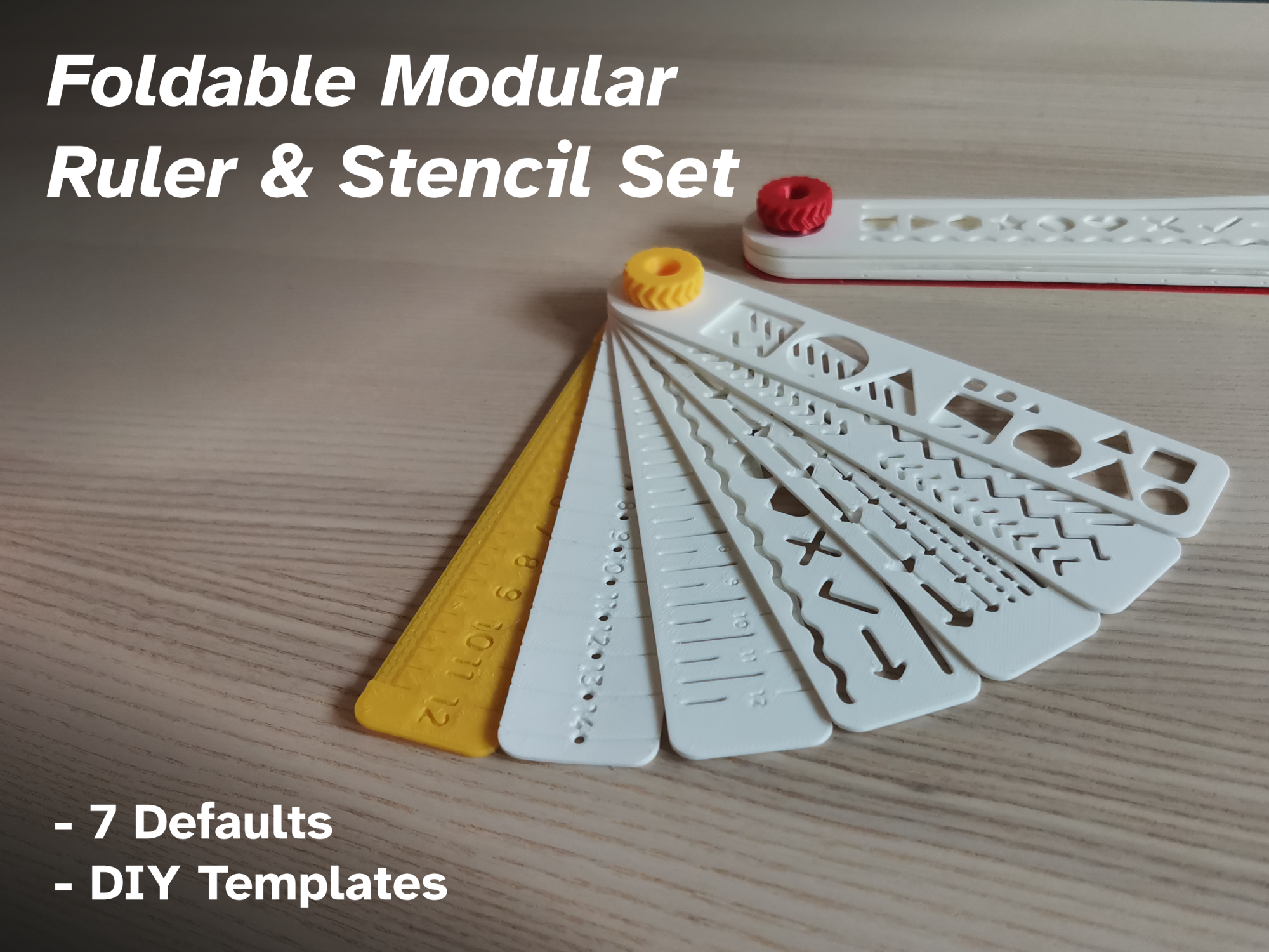 Foldable Modular Ruler & Stencil Set (Metric & Imperial) - Xipit ...