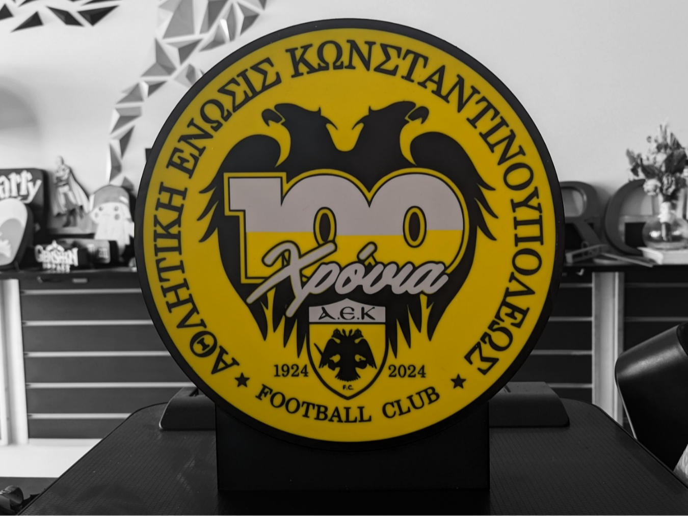AEK Athens 100 Years Commemorative Logo Lightbox & Wall Art - Sitsero ...