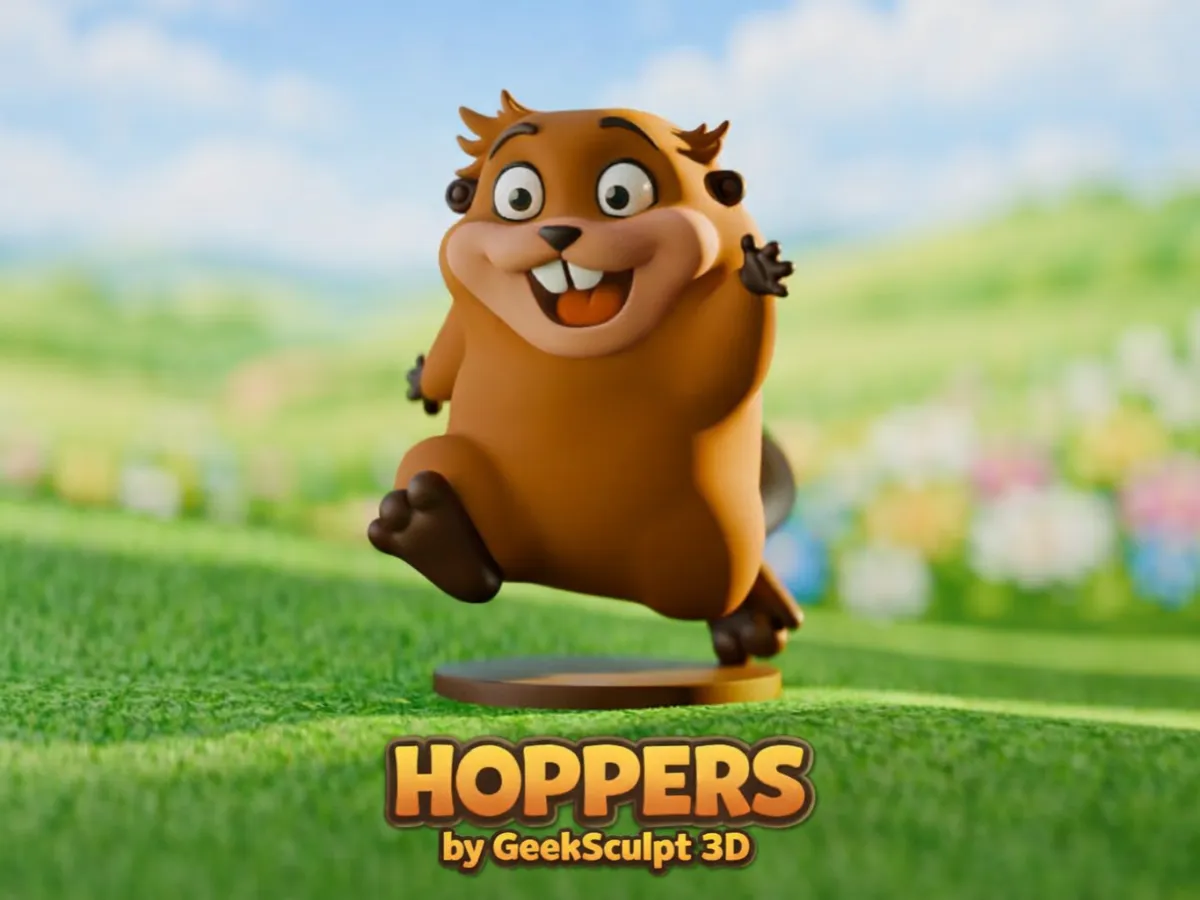 Hoppers Beaver Figurine - Movie Collectible - GeekSculpt3D | Nexprint ...