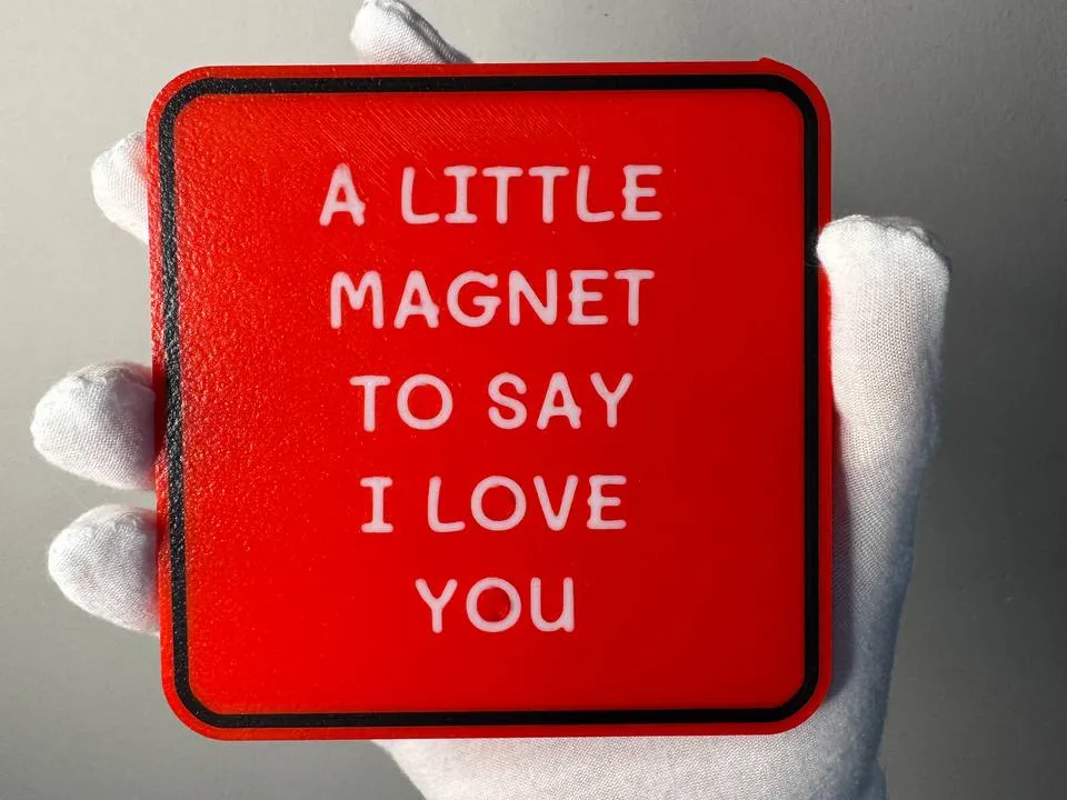 I LOVE YOU Valentine's Day Magnet - Stusik | Nexprint: Free 3D Model ...