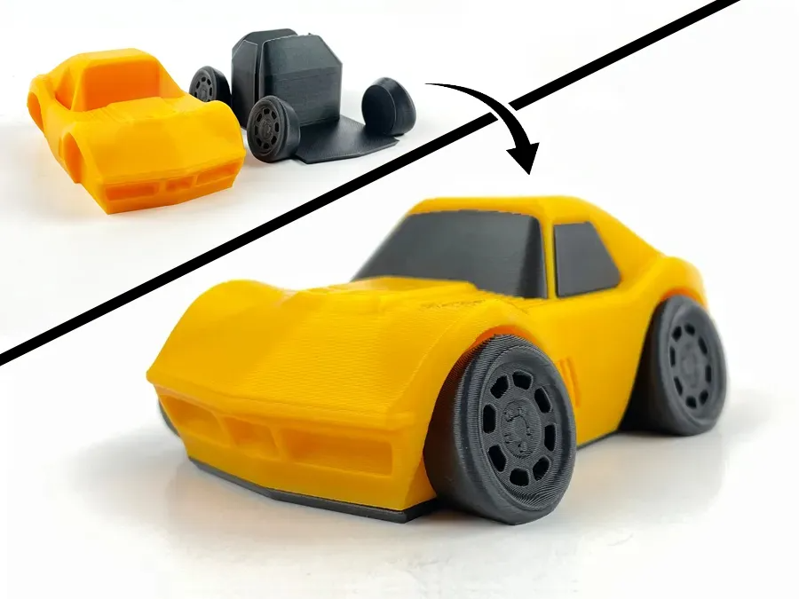 Tooned Corvette C3 (Two-part model) - Soarpix | Nexprint: Free 3D Model ...