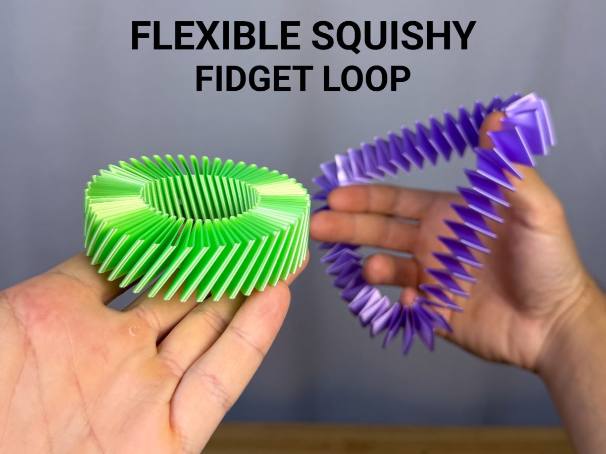 Flexible Squishy Fidget Loop - fifindr | Nexprint: Free 3D Model Downloads