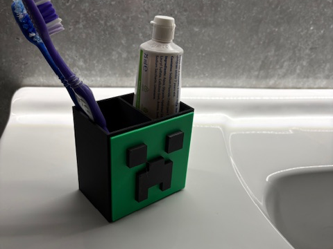 Minecraft Toothbrush Holder - Prawny | Nexprint: Free 3D Model Downloads
