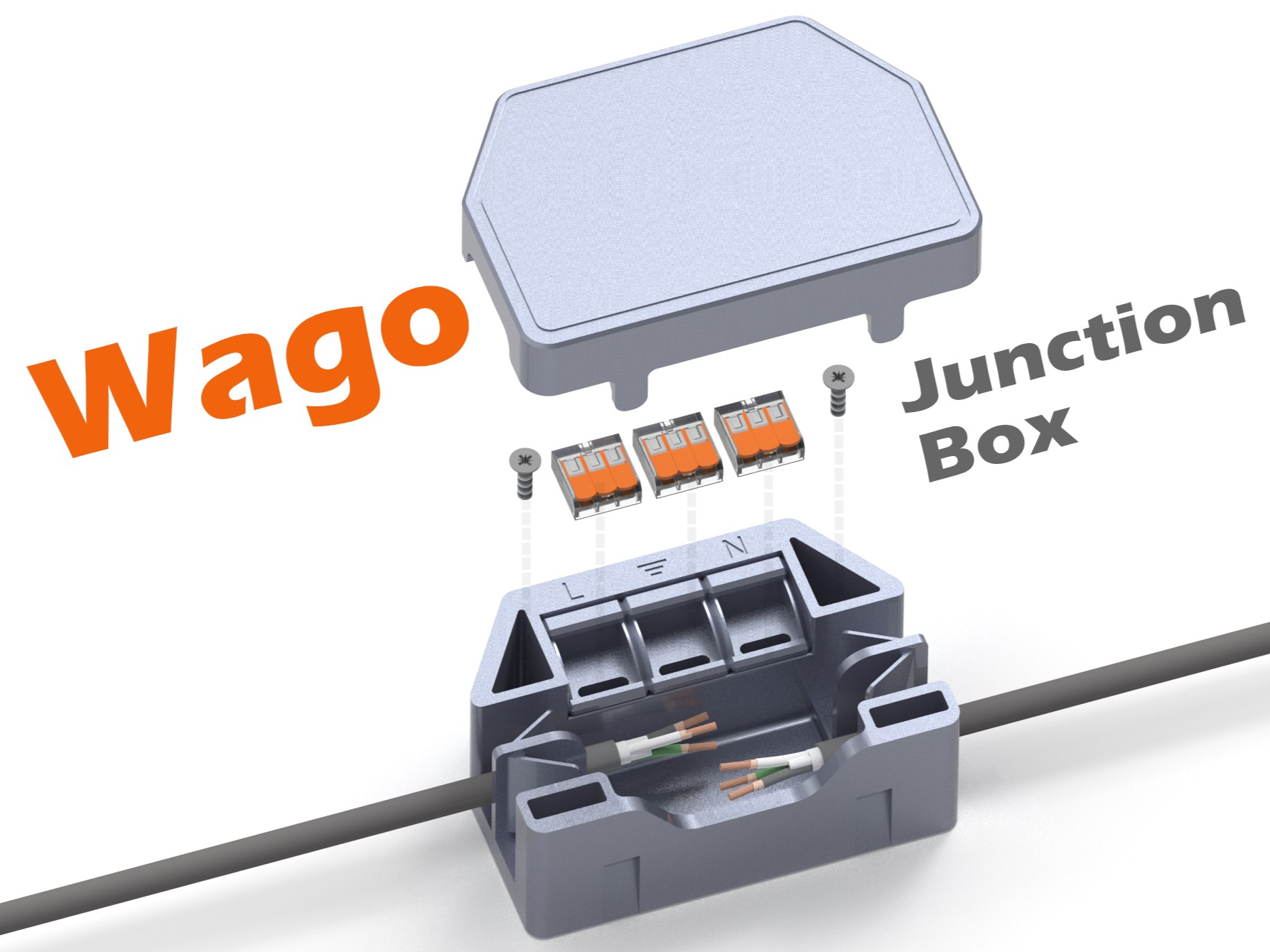 Wago Junction Box - In Line 3x3 - VC Design | Nexprint: Free 3D Model ...