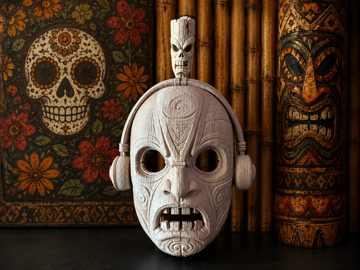 Bub (Day of the Dead) Tribal Tiki Mask - mairyjulien | Nexprint: Free ...