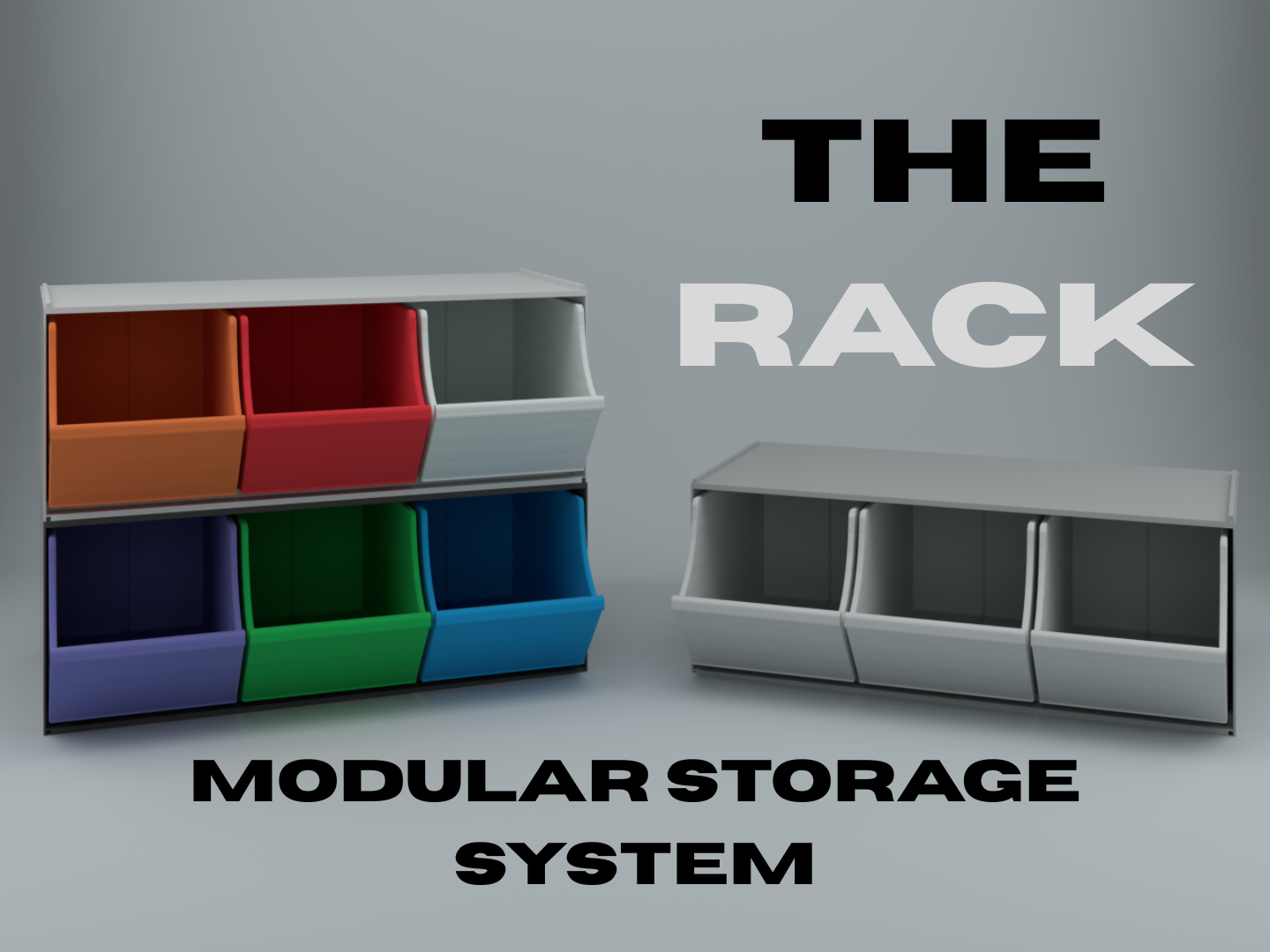 Modular Racks Figure THE RACK - Modular storage organizer - Kikathecat | Nexprint: Free 3D ...