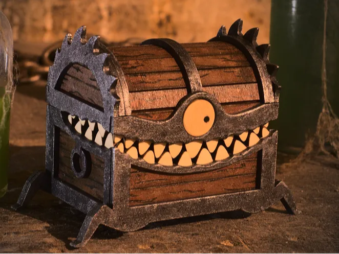 NO AMS Treasure Chest Monster - QAQ | Nexprint: Free 3D Model Downloads