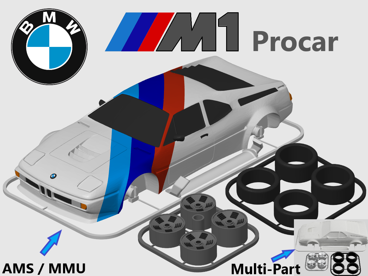 BMW M1 Procar Kit Card (1:24 scale) - NextPrint 3D Model | 3Drop
