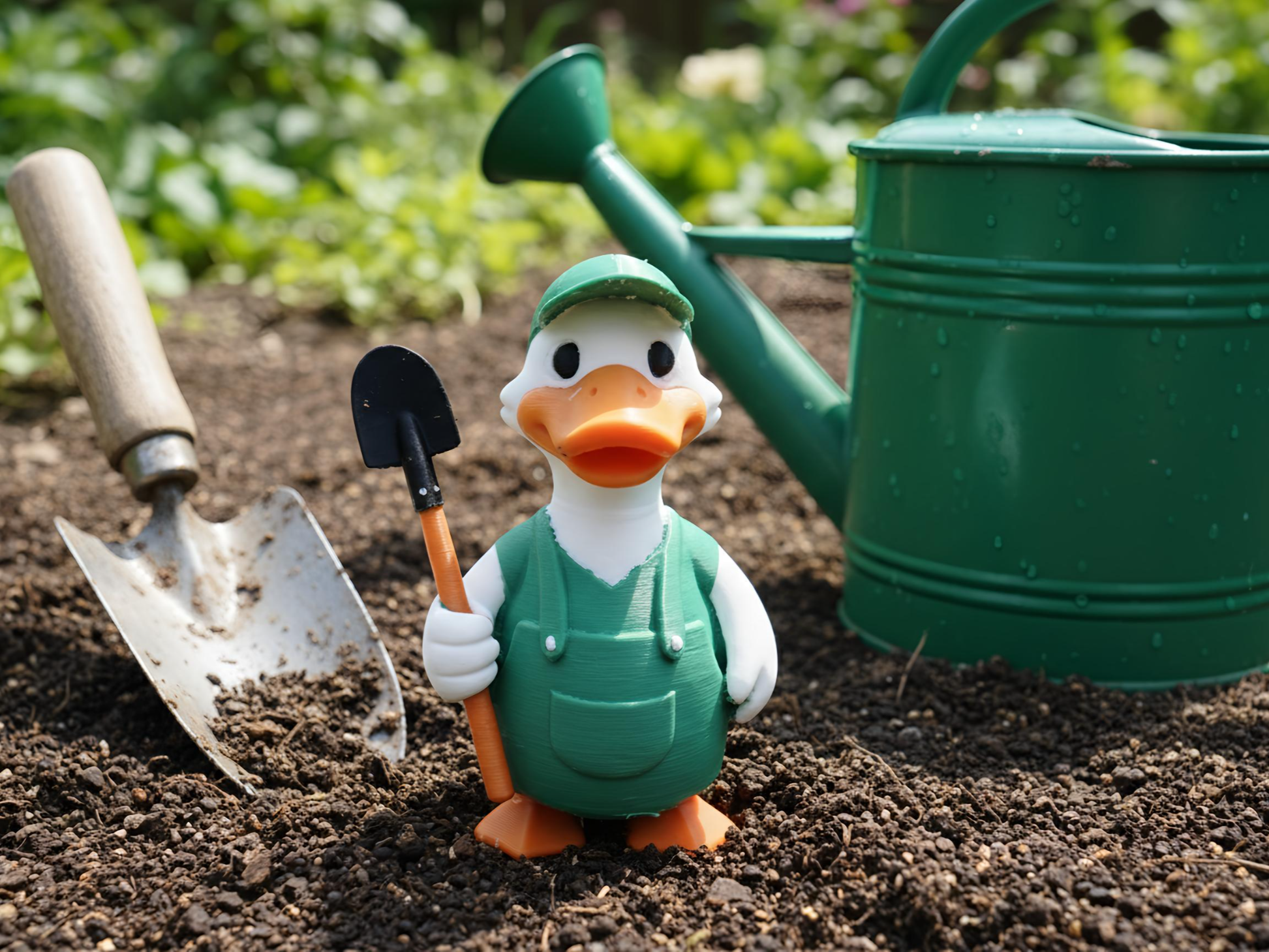 Helper Duck Garden Duck Planter Helper Figure with Stable Base - PixelForm ...