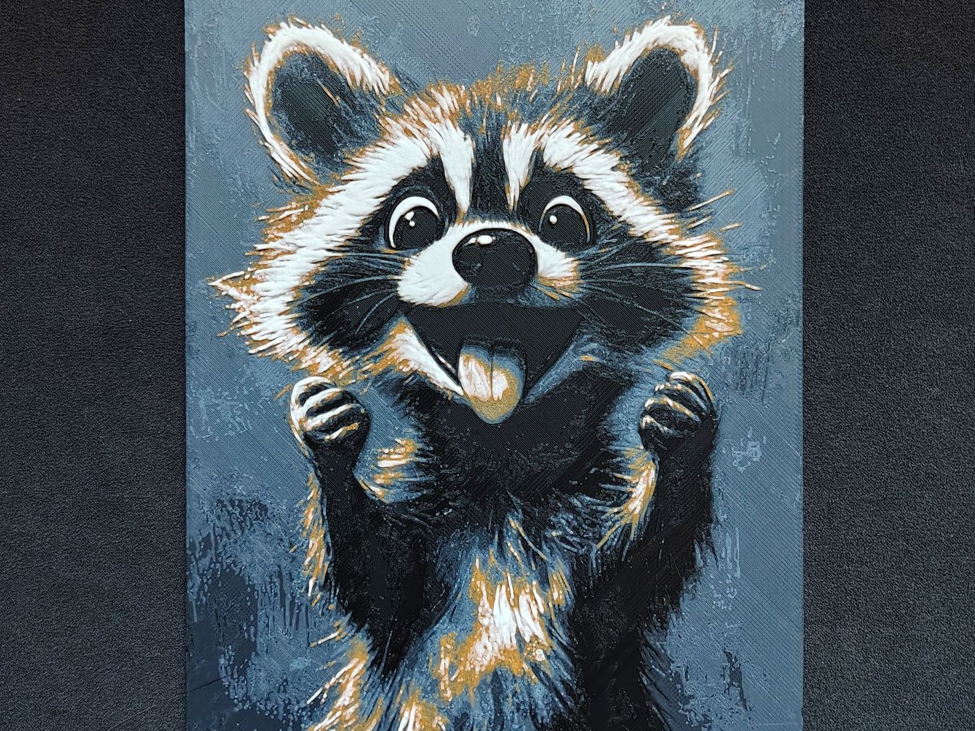 Spacer Racoon Racoon HueForge - fD667 | Nexprint: Free 3D Model Downloads