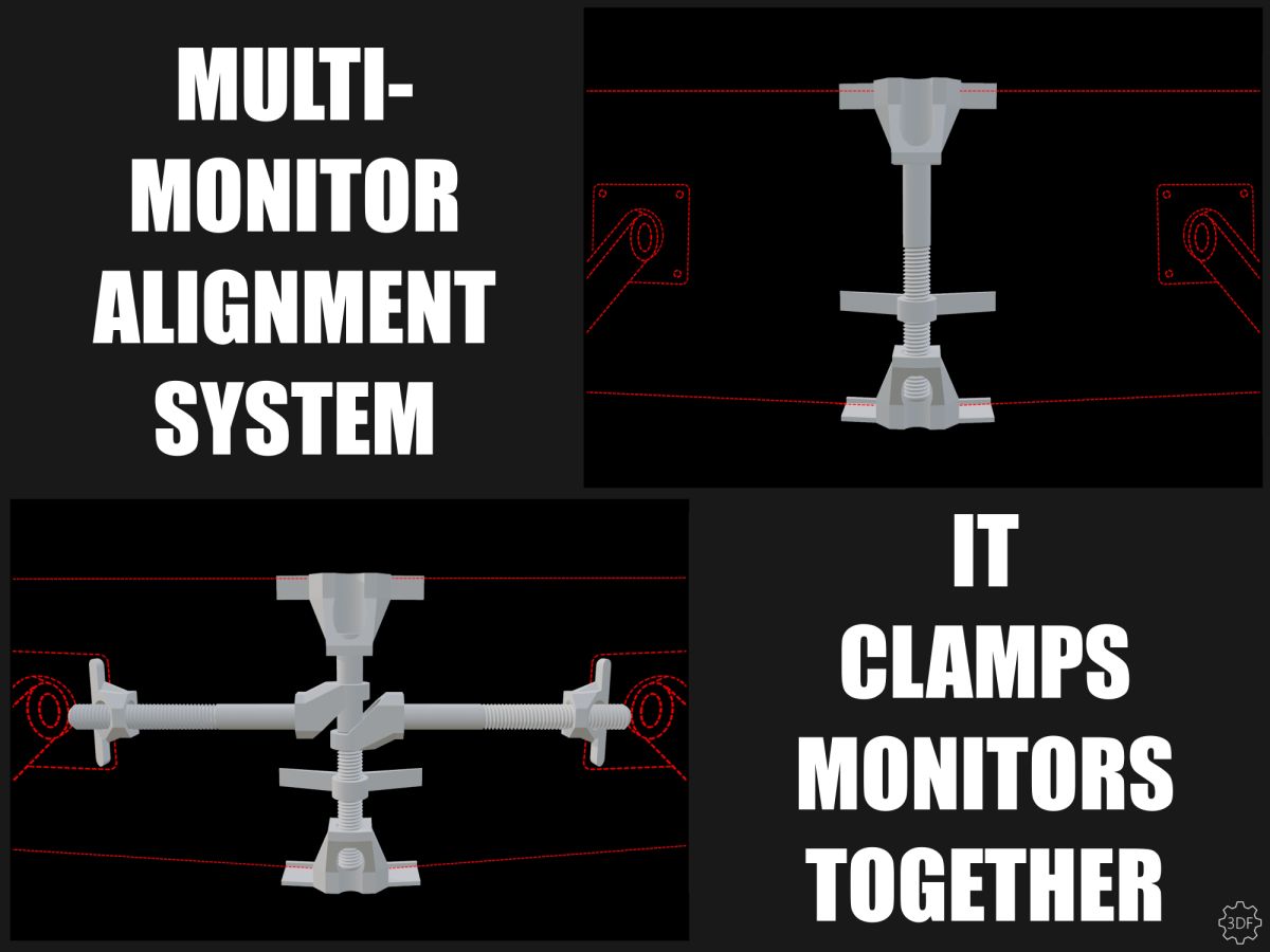Multi-Monitor Alignment System - 3DFreeman | Nexprint: Free 3D Model ...