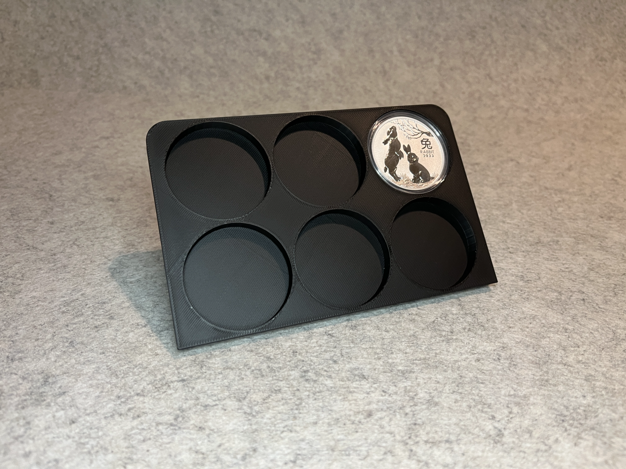 Display stand holder for 6 silver coins 1oz - design3d | Nexprint: Free ...