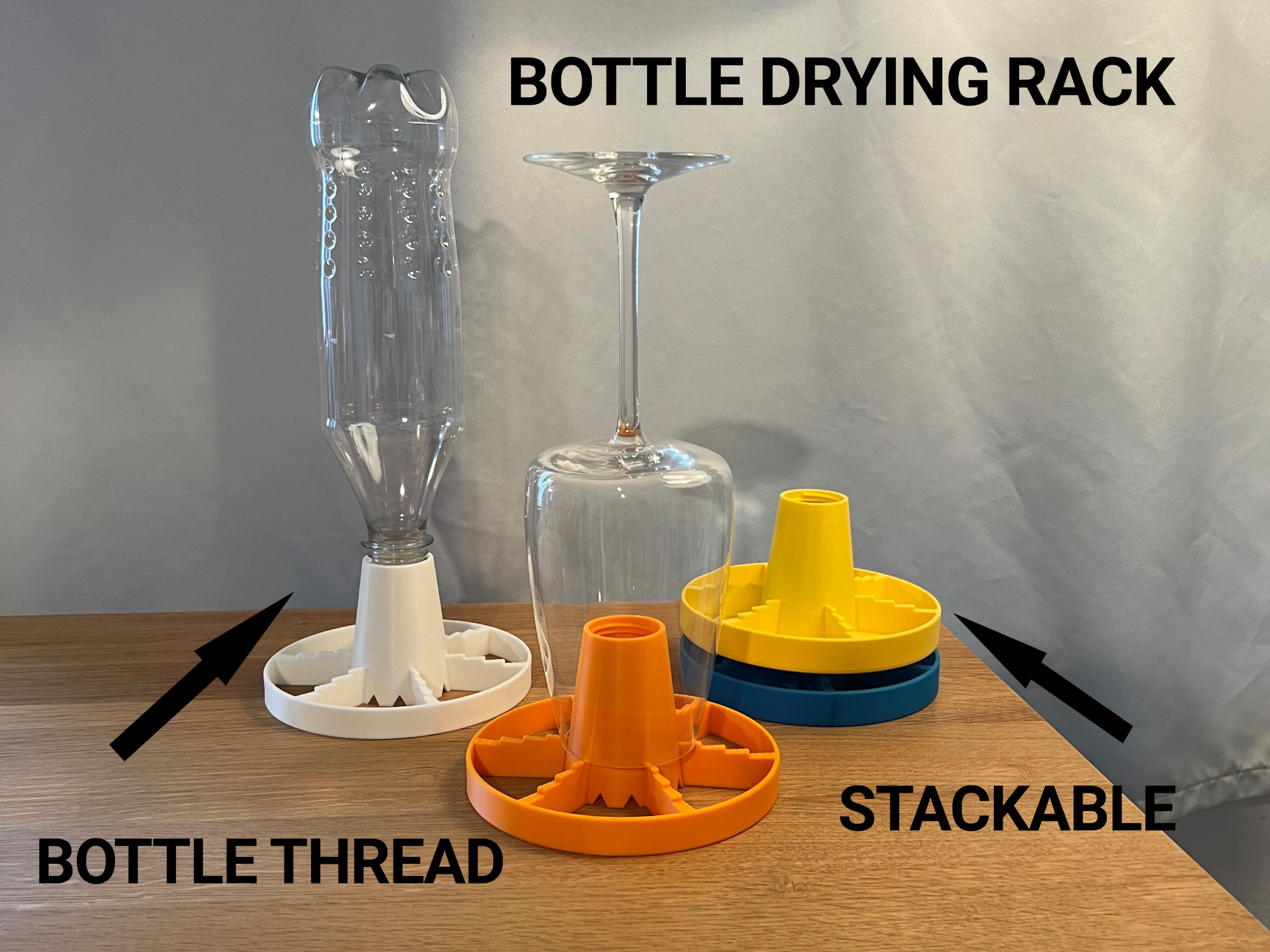 Bottle Drying Rack - fifindr | Nexprint: Free 3D Model Downloads