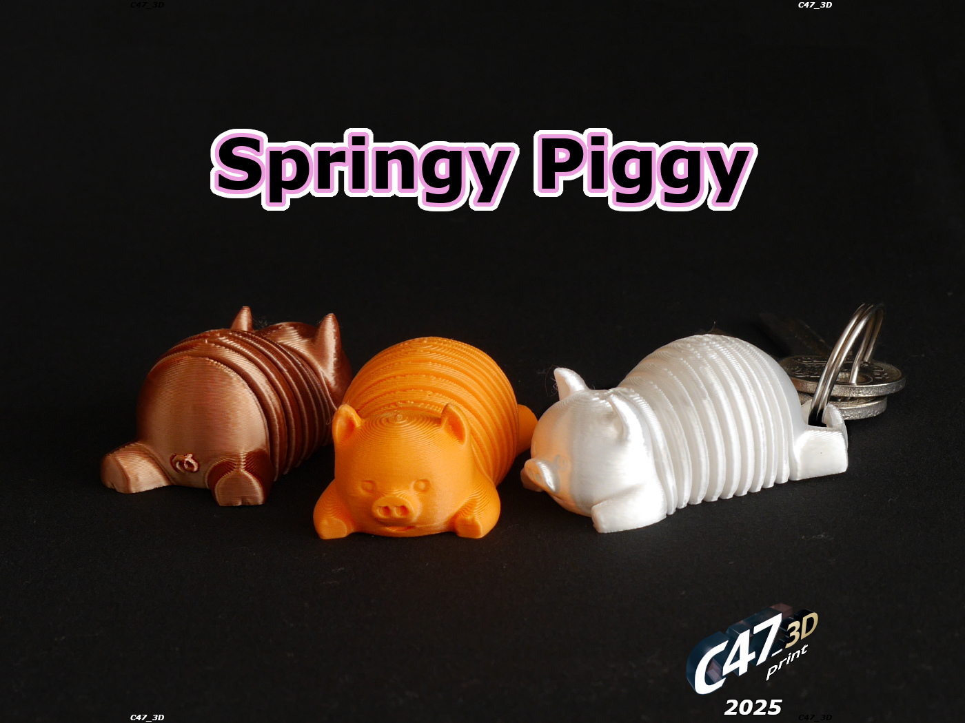 88 Springy Springy Piggy - C47_3D | Nexprint: Free 3D Model Downloads