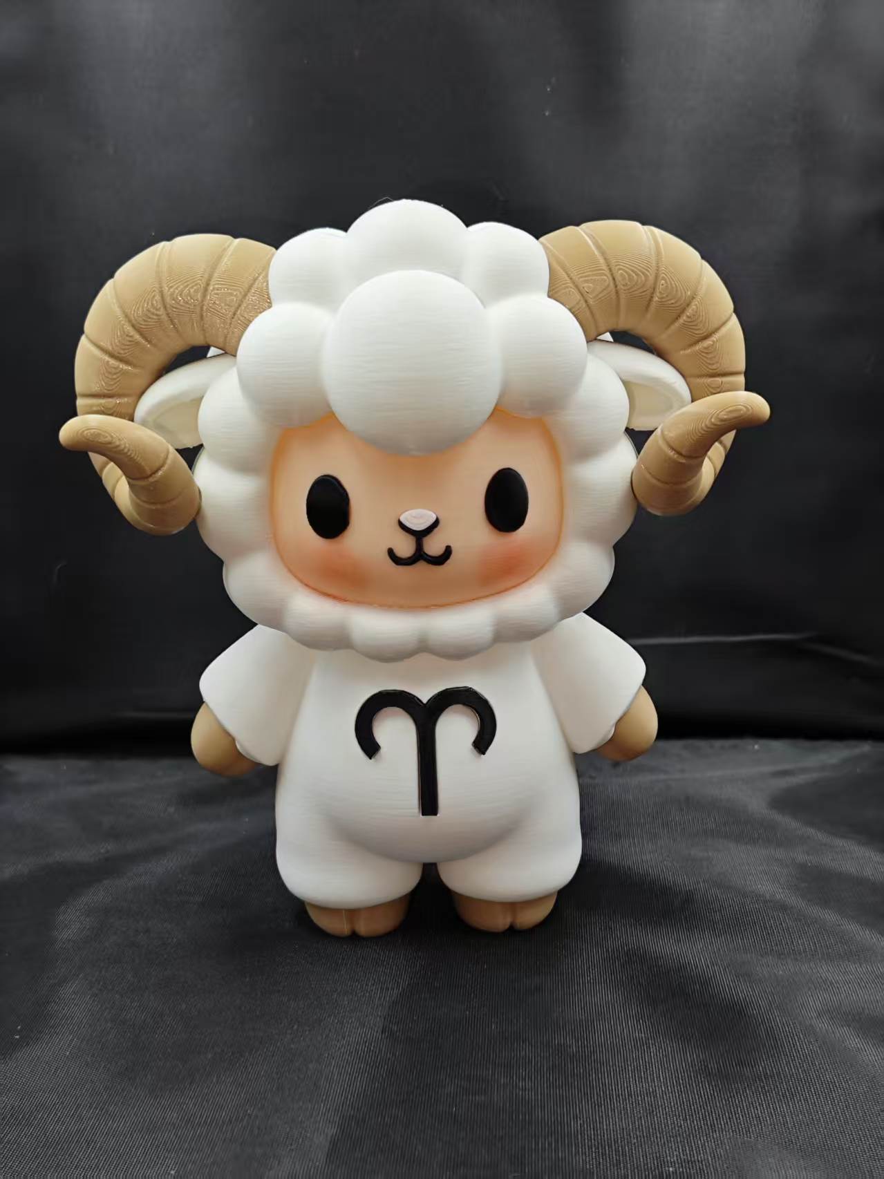 ☆白羊☆ 白羊座白羊白羊座标志十二星座盲盒娃娃公仔模型手办白羊座星座拆件分色